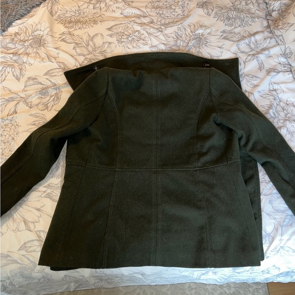 Dark olive green thread and supply pea coat - Picture 5 of 5